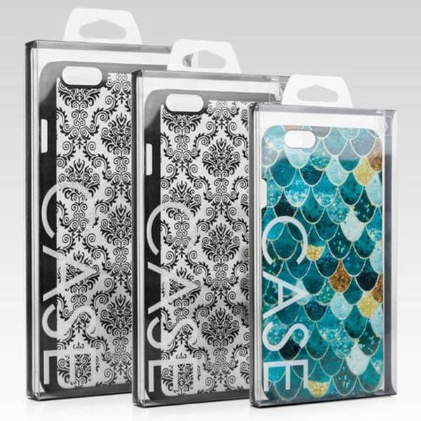 Blister PVC Plastic Black Clear Retail Packaging Packing Box For Mobile Phone Case