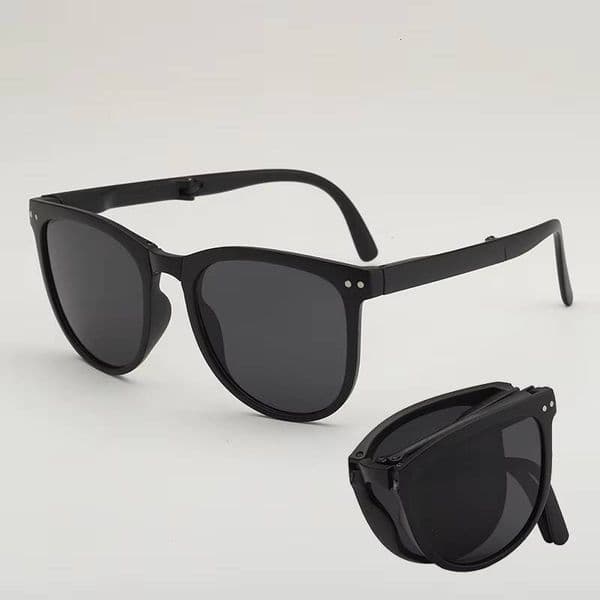 UV400 anti ultraviolet sunscreen mens convenient oval frame sunglasses folding Sunglasses Womens polarizers ddmythur