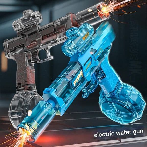 New Electric Water Gun Toy Simulation Flame Effect Powerful Jet Summer Outdoor Swimming Pool Toys Suitable For Boys Children's Gifts 02