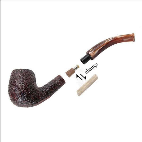 Smoking pipes Muxiang pipe DIY accessory filter element conversion 9 to 3 with 3mm long metal element