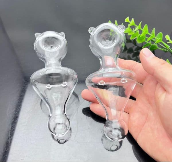Glass Smoking Pipe Oil Burner bong hookah Super thick flywheel glass pipe