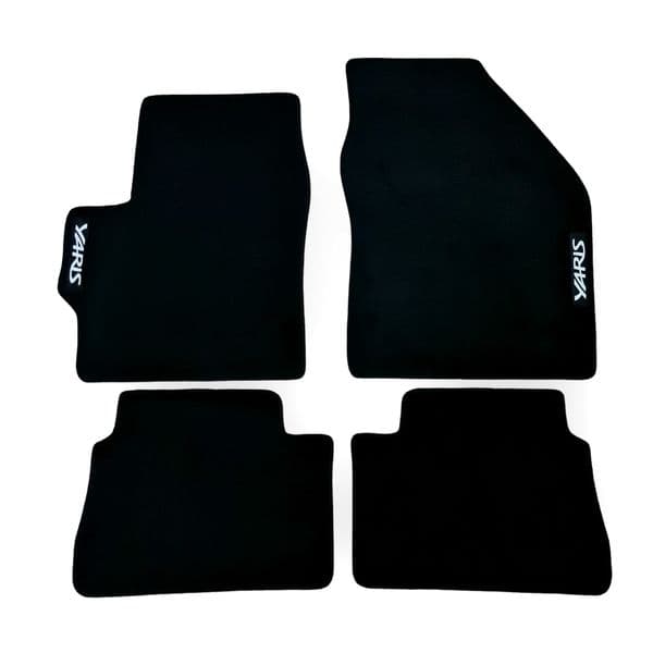 Car Floor Mats For Toyota Yaris Velour Waterproof Black Rugs Carpet Auto Liners