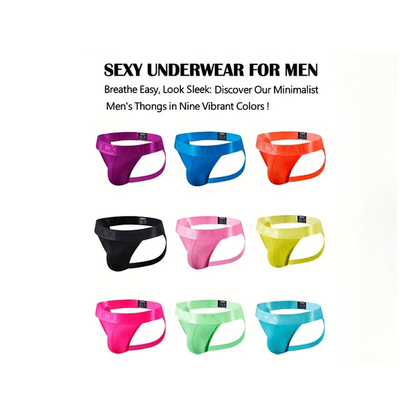 UpUns Mens Bikini Thong Underwear Soft Breathable Quick Dry Tanga Jockstrap Daily Wear Plain Color Wholesale Free Shipping