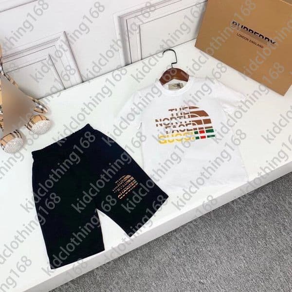 Kid Clothing Sets letter Pattern Boys Girls Tracksuit Summer Short Sleeve Top Tees And Shorts Sets Luxury Designer T-shirts tops Beef shorts Kids Sportsuits A++90-160
