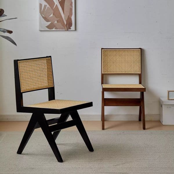 Dining Rattan Chair Antique Ergonomic Designer Interior Dining Chair Wood Chaise Salle A Manger En Rotin Furniture Kitchen