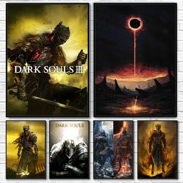 1PC Game D-Dark Souls 3 Anime Cool Poster Home Living Room Wall Art Garage Room Decor Gift