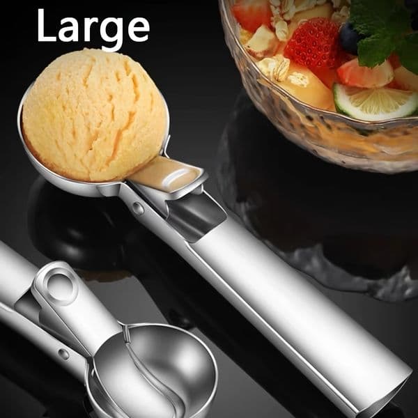 Stainless Steel Dual-purpose Ice Cream Scoop Ice Cream Scooper Multifunctional Fruit Scoop Kitchen Supplies
