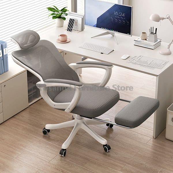 Lightweight and Comfortable Mesh Office Chair Breathable with Headrest Gamer Home Computer Chair Adjust Rocking Gamer Desk Chair