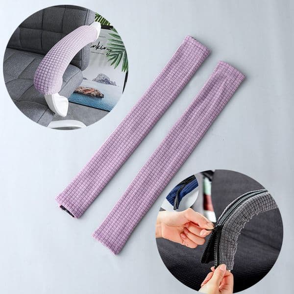 2pcs Solid Color Elastic Zip Armrest Covers Armrest Computer Chair Covers For Office Computer Chair Arm Rest Covers