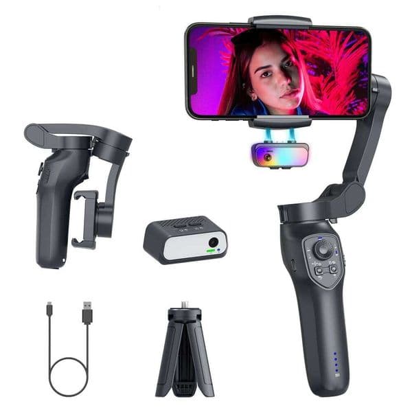 Newest L7cpro 3 Axis Handheld Smartphone Vlog Video Recording Gimbal Stabilizer 360 AI Face Tracking VLOG Selfie Tripod