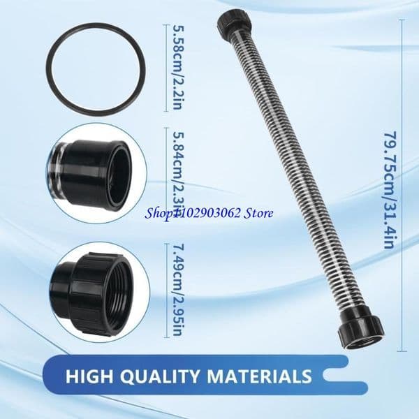 B5XB Professional Above Ground Pool Hose 155710 with 2pcs Integrated O Rings for Sand Filter Pumps Easy Connection
