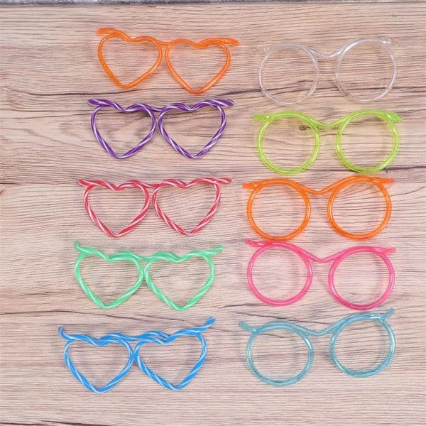 20 Pcs Glasses Straws Unique Drinking Tubes Elastic Tube Kids Party Supplies Bar Tools Crazy Straws Birthday Accessories Kitchen