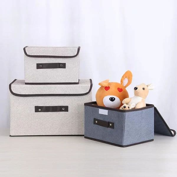 WBBOOMING 2 Size Fold Non-woven Fabric Storage Box Home Supplies Clothing Underwear Sock And Kid Toy Storage Organizer Cosmetics