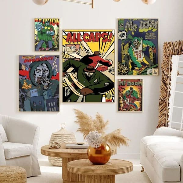 MF Doom Poster Classic Vintage Posters Vintage Room Home Bar Cafe Decor Nordic Home Decor