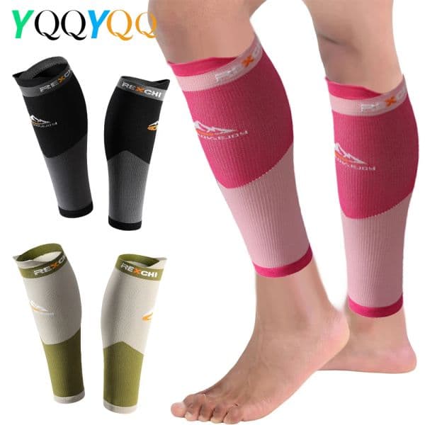 1Pair Calf Compression Sleeves for Men And Women Football Leg Sleeve Footless Compression Sock for Running Athlete Cycling