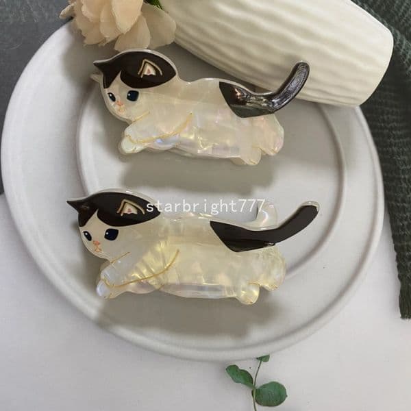Naughty Cat Hair Claw Japanese Style Cute Design Eco-Friendly Material Hair Claw Clips Hair Accessories for Women Girls