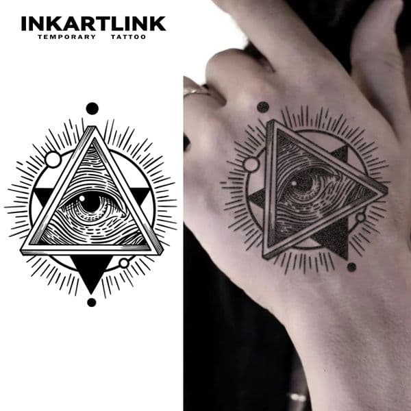 Eye of Heaven temporary tattoo sticker, waterproof magic tattoo, lasts to 15 days fake tattoo, semi permanent tattoo