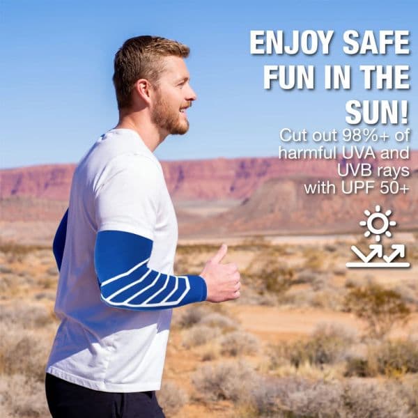 1 PCS Sports UV Sun Protection Arm Sleeves for Men Women Tattoo Cover Up Cooling Sleeve for Golf, Cycling, Football, Basketball