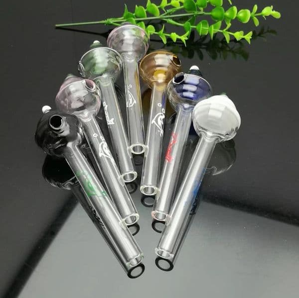 Glass Smoking Pipes Manufacture Hand-blown bongs New colored hat glass straight smoke pot