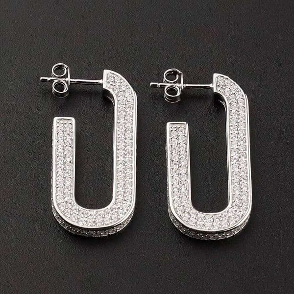 Hip Hop Jewelry Earring Classic Stud Lab Grown Dias Moissanite Earrings Fine Sterling Sier