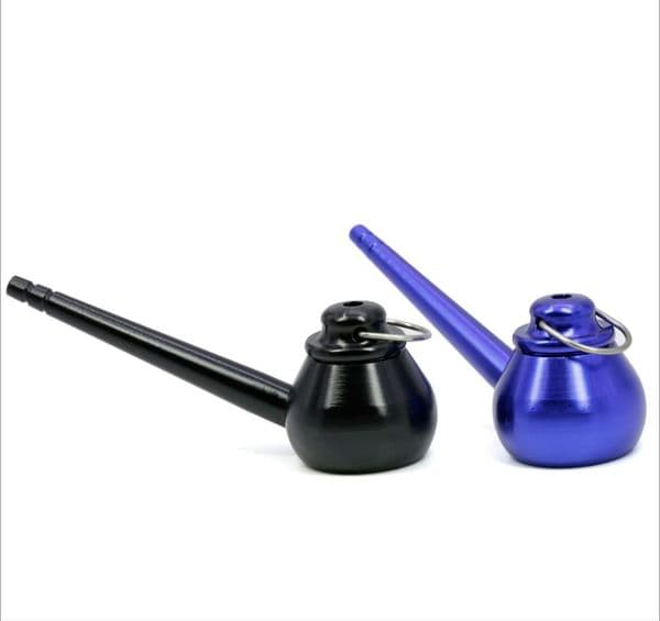Smoking Pipes New European and American 80MM long teapot with aluminum alloy pipe cover