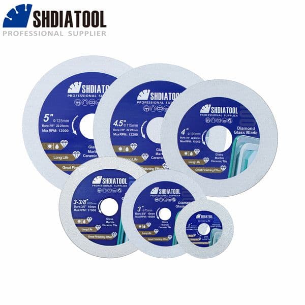 SHDIATOOL 1pc Diamond Saw Blade Cutting Disc 50/75/85/100/115/125mm For Glass Jade Crystal Marble Grinding Plate Tile Cutter