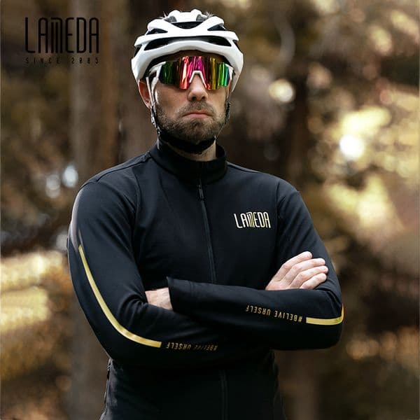Lameda Cycling Jacket Thermal Warm Men's Long-sleeved Autumn Winter Windproof Cycling Clothes For Men