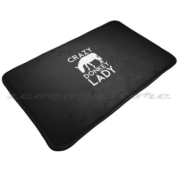 Crazy Donkey Lady Soft Non-Slip Mat Rug Carpet Cushion Donkey Mule Animals Pet Farm Stubborn Cute Idea Crazy Donkey Mule
