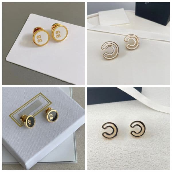 Hoop Earrings 20PCS Sets Stainless Steel Rivet Cone Buckle Huggie for Women Letter Round Ear Bone Piercing Minimalist Jewelry
