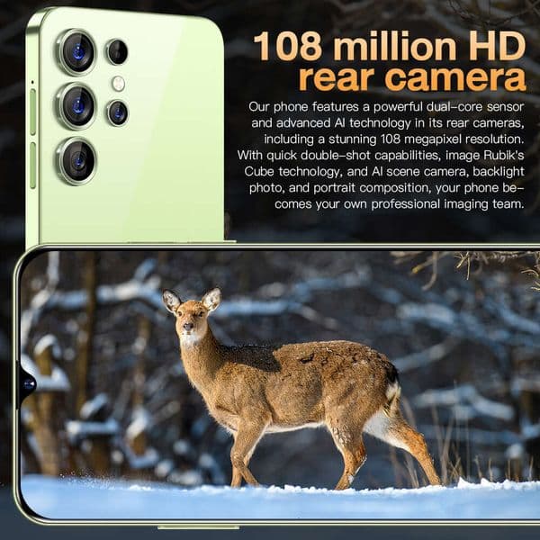 I15 I16 5G S23 Ultra Phone 7.3inch Large Screen High-End Android 13 Smartphone