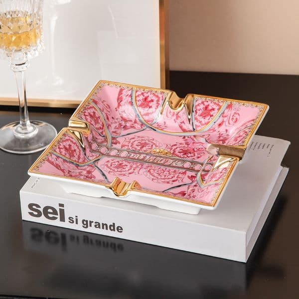 Designer Nordic Light Luxury Ceramic Ashtray Creative Network Red Simple KTV Large Ashtray