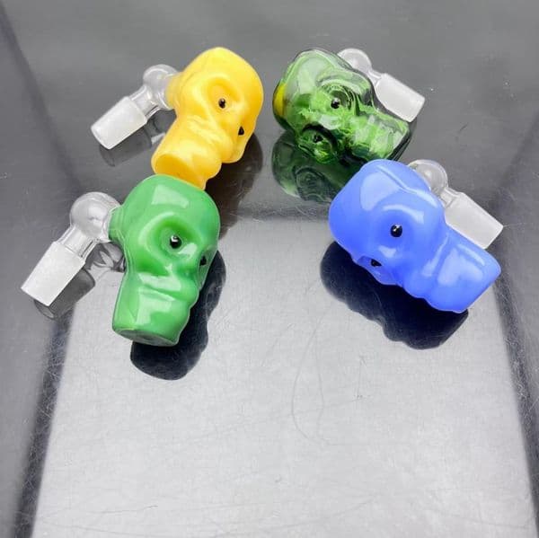 Glass Pipes Smoking Manufacturing Hand blown bongs Hot selling color ghost cigarette adapter
