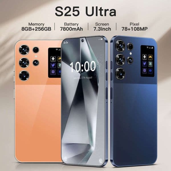 I15 I16 5G New S25 Ultra Smartphone 8+256G Large Screen True 4G Android 12 All-in-One