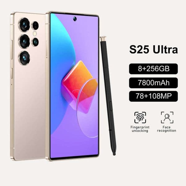 I15 I16 5G Low Price S25 UlTRA Built-in Pen 3+16GB True 4G Network Android 10 Rubber Case 1:1 Smartphone