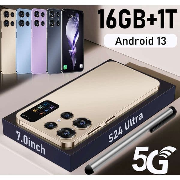 I15 I16 5G S24 Ultra Smartphone 7.0 Inch 16+1T Android Phone Shenzhen Jin