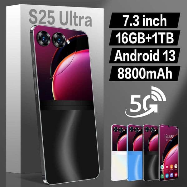 A2 I15 I16 5G Mobile Phone S25 Ultra 7.3inch Inch Large Screen 2+16GB Memory 4G All-Network Compatible All-in-One Device