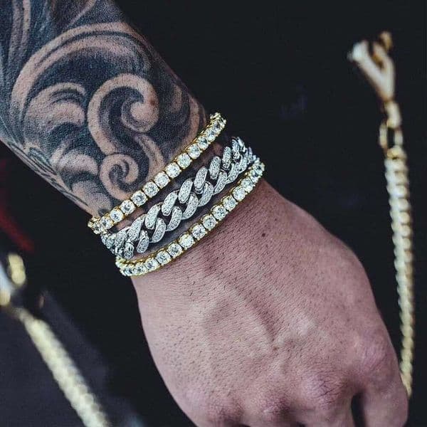 Fine Jewelry , Sterling Sier D VVS1 Dia Necklaces Moissanite Tennis Chain Bracelets/ for Men Women
