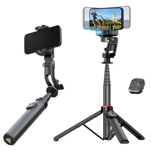 Gimbal Stabilizer Smartphone,Selfie Stick Tripod /360° Rotation iPhone Face Tracking and Remote for Live Video Recording