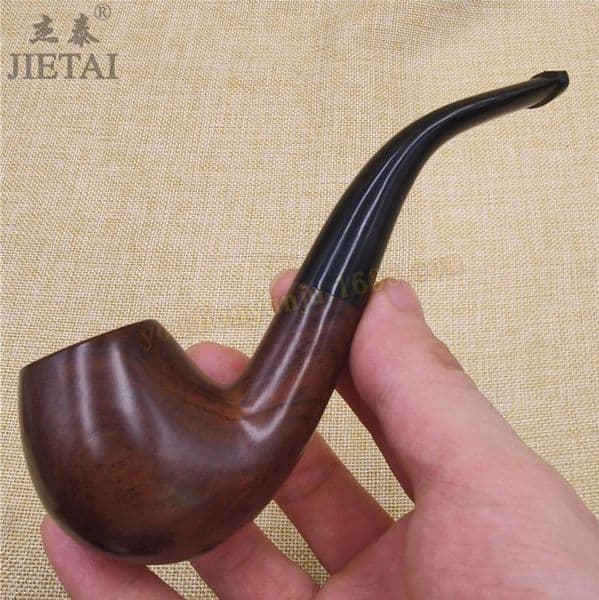 Smoking Pipes Black sandalwood pipe, solid wood, hand polished master pipe