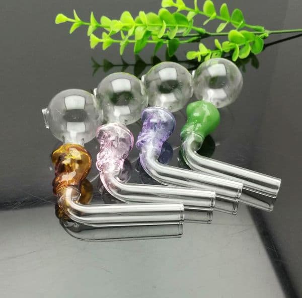 Smoke Pipes Hookah Bong Glass Rig Oil Water Bongs Skeleton Ghost Head Curved Glass Pot