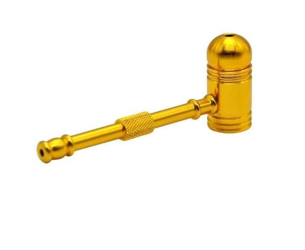 Smoking Pipe Metal Free Portable Manufacturer Direct-selling Aluminum Smoke Nozzle Creative Filter Hammer