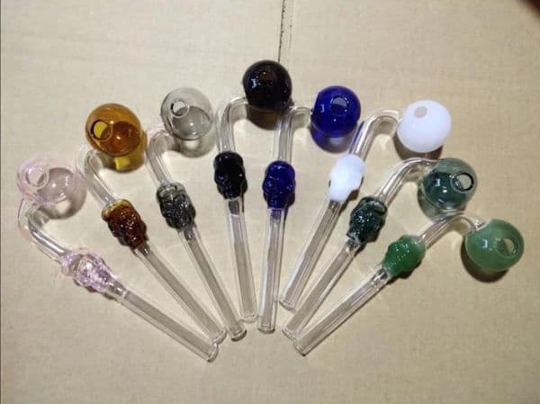 Classic Coloured Skull Bubble Glass Bending Pot Wholesale Glass HookahGlass Water Pipe FittingsSmoking
