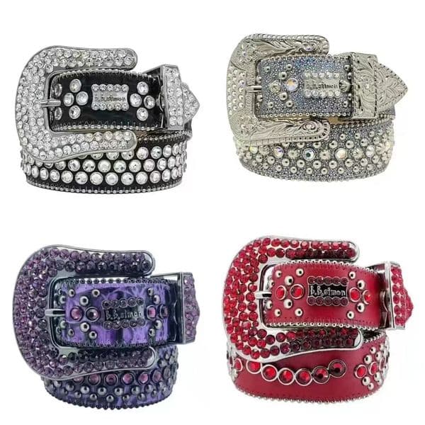Best Designer Belt Western Bling BB simon Luxury Strap Men Women Rhinestones Bling Bling Crystal Diamond Studded Belts