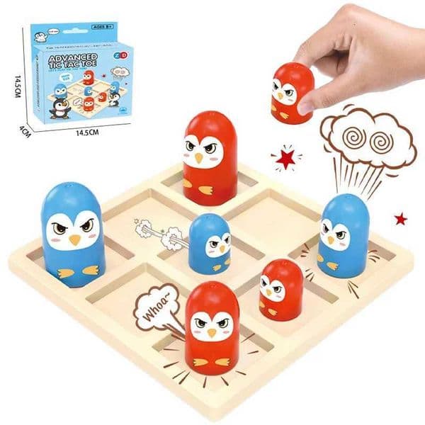 Mini Advanced Tic Tac Toe Party Board Game Puzzle Interactive Games for Family Battle Competition Desktop Games Birthday Gift X250715