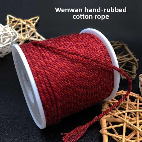 DIY Tibetan Style Buddhist Prayer Hand-twisted Cotton Bodhi Star Moon Vajra Beads Three-color 2MM Bracelet Thread