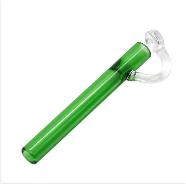 December new glass pipe, blue pattern, transparent shape, glass pipe, mini pipe.