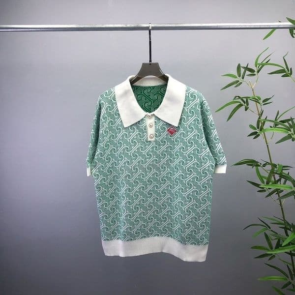 Casas Blancas luxury mens Designer Knit T Shirt Polo Shirt Shorts casasblancawomens jumper Vintage High Quality Blanco Sweater Loose Shirts Men Knitwear tops