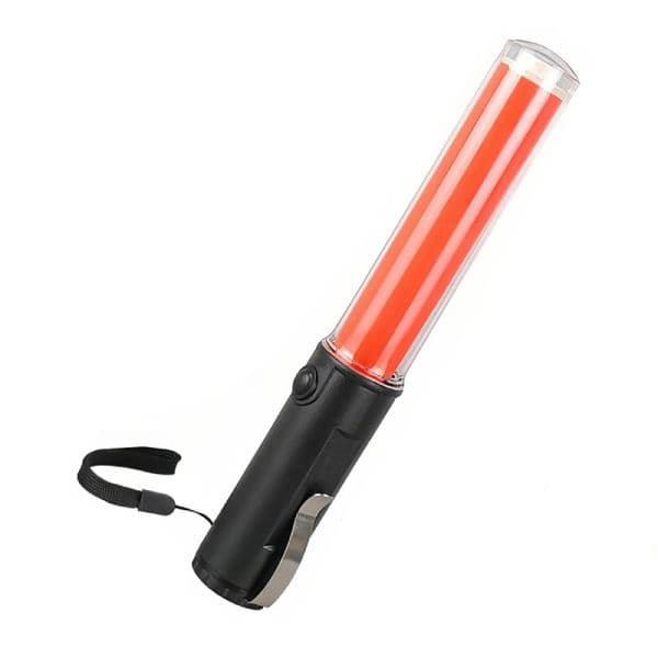 Mastiff 260R Traffic Wand Safety Control Red Light 3-Mode LED Lamp Magnet Multifunctional 3xaa Flashlight Torch Signal Security Beacon