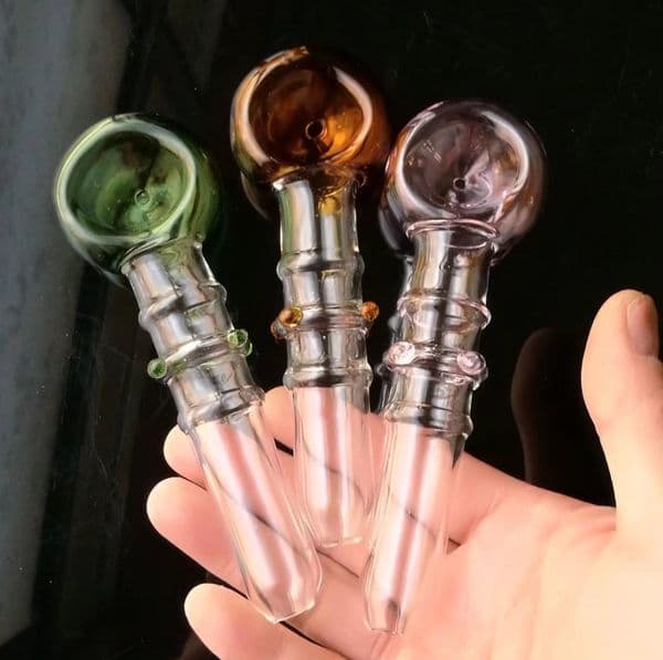 Hookahs Three Rounds of Coloured Pipe ,Wholesale Bongs Oil Burner Pipes Water Pipes Glass Pipe Oil