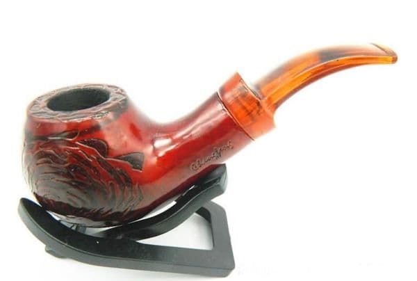 Short Dark Red Mini Resin Pipe Length 125MM Wood Pipe Smoking2024